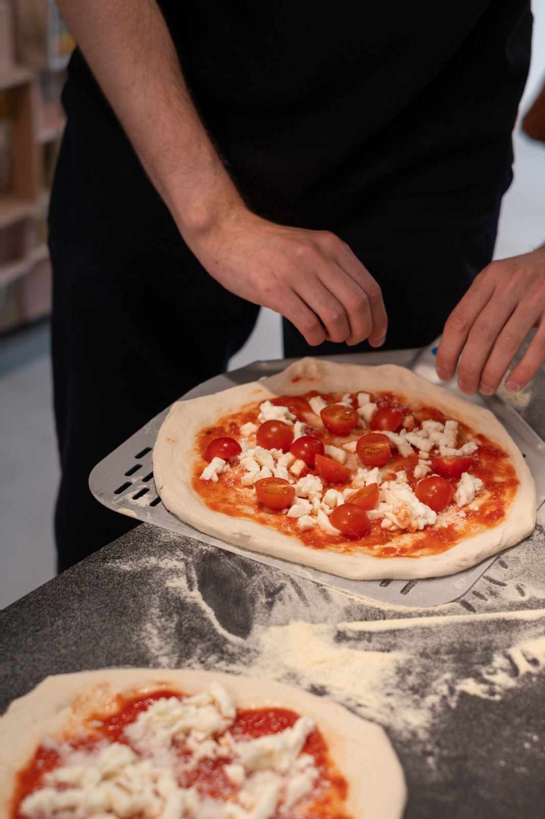 Napoletana aan het werk tijdens een evenement